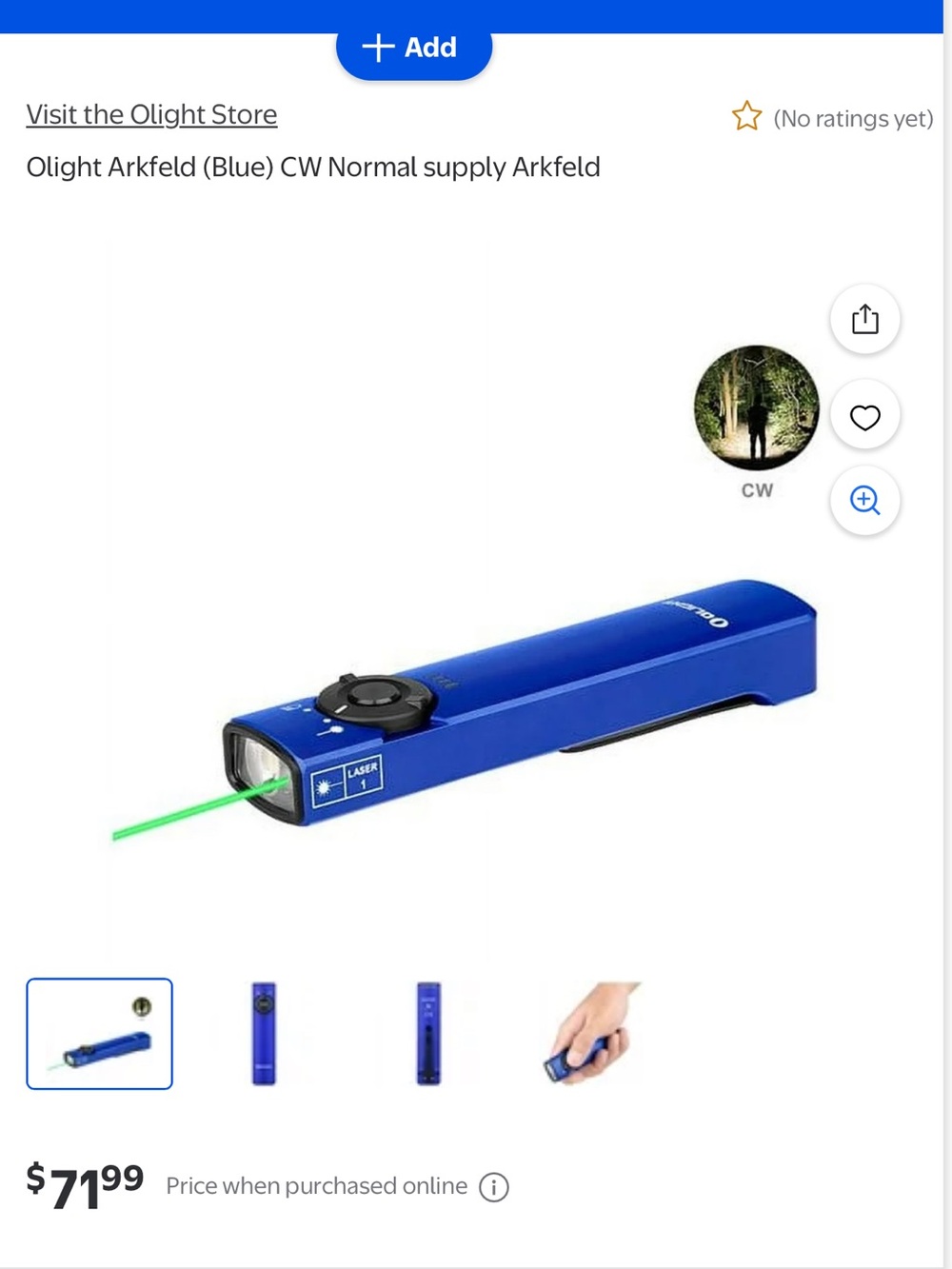 Blue LED Penlight Tactical Flashlight - Picture 5 of 11